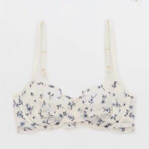 Aerie Show Off Embroidery Unlined Balconette Bra